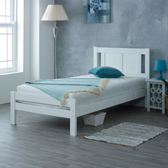 Glory White Wooden Bed Frame