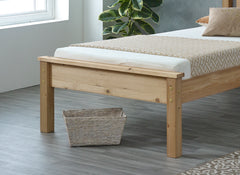 Chester Traditional Design Waxed Solid Pine Wooden Bed