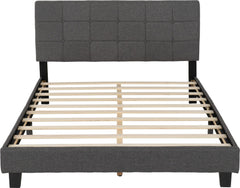 Arran 4'6" Double Bed  Frame Grey Fabric Bedstead