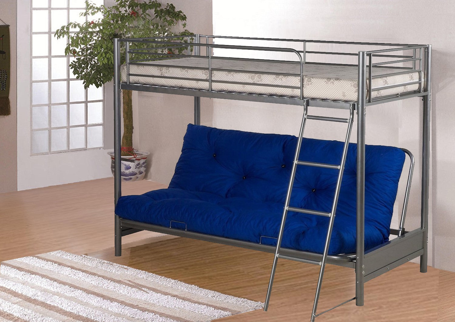 Futon Metal Bunk Bed for Kids