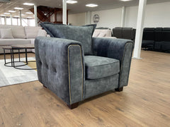 Serena Velvet Effect Fabric 2-Seater and 3-Seater High Back Sofa and Armchair