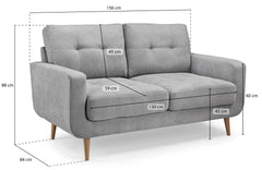 Aurora 2-Seater 3-Seater Sofa and Armchair Grey