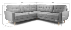 Aurora Corner Sofa Large Grey