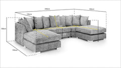 Bishop Scatterback Sofa U Shape Corner