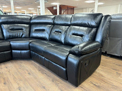 Poppy Manual Recliner Leather Sofa Large Corner