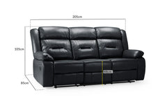 Novie Manual Recliner Sofa 2-Seater 3-Seater Leather Armchair
