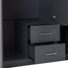 Dakota 3 Door 2 Drawer Mirrored Wardrobe