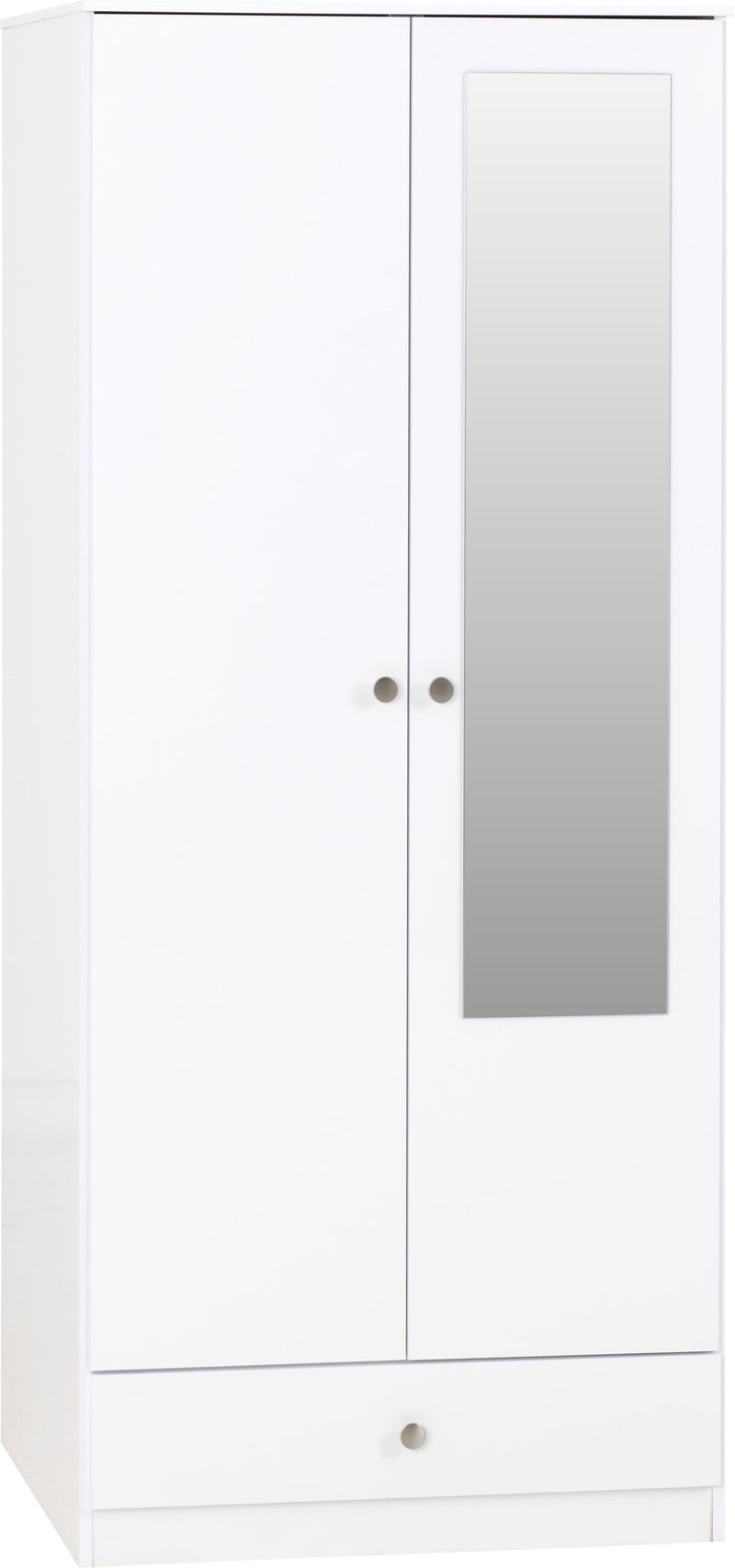 Denver 2 Door 1 Drawer Mirrored Wardrobe