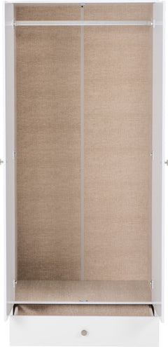 Denver 2 Door 1 Drawer Mirrored Wardrobe