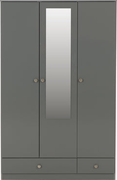 Denver 3 Door 2 Drawer Mirrored Wardrobe