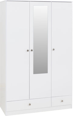 Denver 3 Door 2 Drawer Mirrored Wardrobe