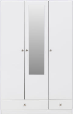 Denver 3 Door 2 Drawer Mirrored Wardrobe