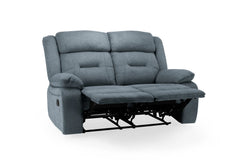 Novie Grey Fabric Manual Recliner Sofa 2-Seater 3-Seater and Armchair