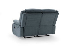 Novie Grey Fabric Manual Recliner Sofa 2-Seater 3-Seater and Armchair