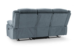 Novie Grey Fabric Manual Recliner Sofa 2-Seater 3-Seater and Armchair