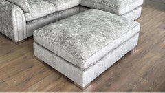 Chiswick Fabric Left/Right Hand Pillow Back Corner Sofa and Footstool