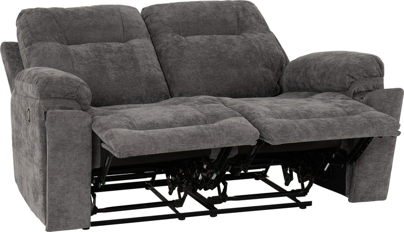 Guildford 2 Seater Recliner Sofa Grey Fabric