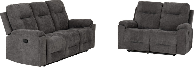 Guildford 3+2 Recliner Suite Grey Fabric