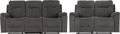 Guildford 3+2 Recliner Suite Grey Fabric