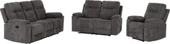 Guildford 3+2+1 Recliner Suite Grey Fabric