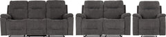 Guildford 3+2+1 Recliner Suite Grey Fabric