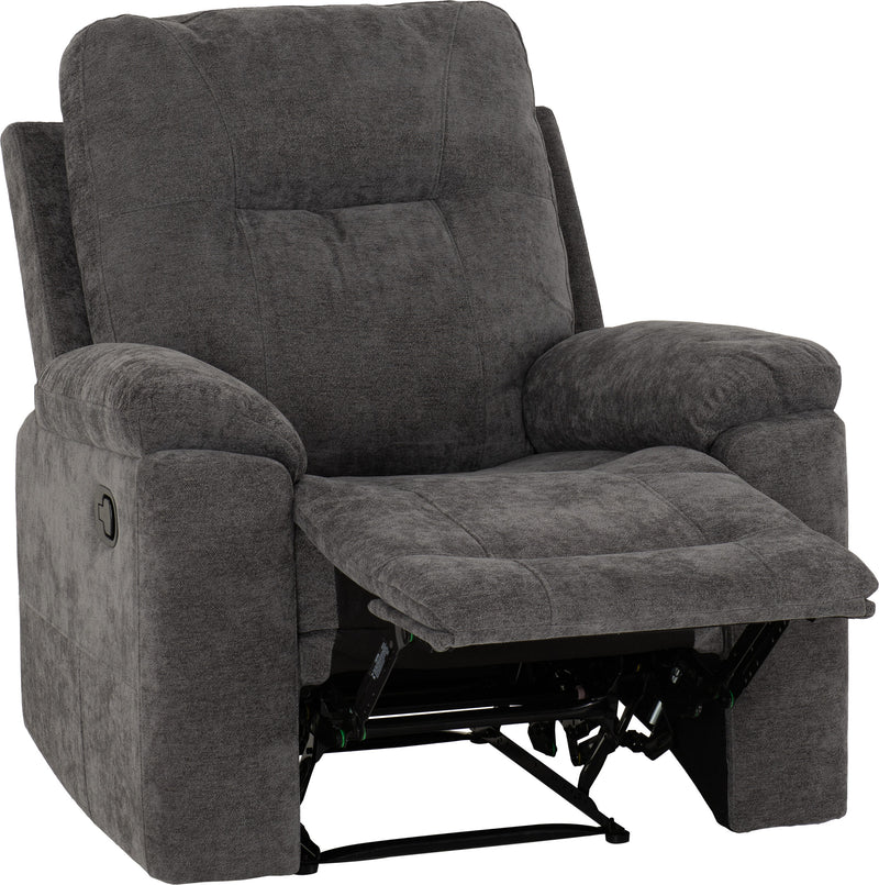Guildford Recliner Chair Grey Fabric