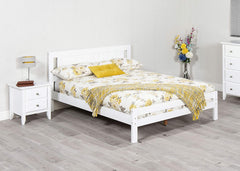 Glory White Wooden Bed Frame