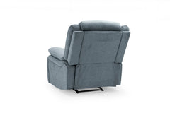 Novie Manual Recliner Sofa Grey Fabric Armchair
