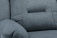 Novie Manual Recliner Sofa Grey Fabric Armchair