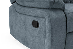 Novie Manual Recliner Sofa Grey Fabric Armchair
