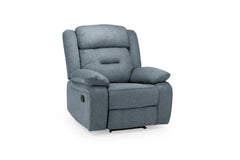 Novie Manual Recliner Sofa Grey Fabric Armchair