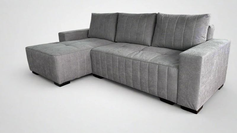 Hugo Fabric Right/Left Hand Facing Corner Sofabed with Storage