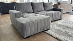 Hugo Fabric Right/Left Hand Facing Corner Sofabed with Storage