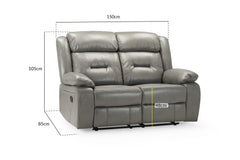 Novie Manual Recliner Sofa 2-Seater 3-Seater Leather Armchair