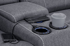 Galaxy Tech Recliner Sofa 2-Seater 3-Seater & Armchair
