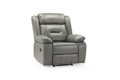 Novie Manual Recliner Sofa Leather Armchair Black OR Grey