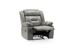 Novie Manual Recliner Sofa Leather Armchair Black OR Grey