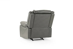 Novie Manual Recliner Sofa Leather Armchair Black OR Grey