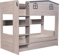Hector Bunk Bed & Trundle Set Ash Grey