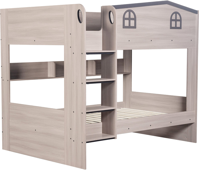 Hector Small Double Bunk Bed Ash Grey