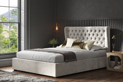 Homestead Fabric Ottoman Storage Bed Frame End-Lift Velvet