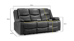 Harald Electric Recliner Leather Sofa 2-Seater and 3-Seater