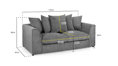 Harley Jumbo 2 Seater 3 Seater Sofa and Corner Sofas