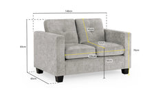 Jerry Sofa Grey Fabric 2-Seater and 3-Seater