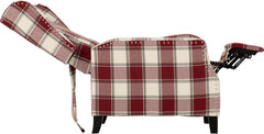 Kensington Recliner Chair Red Tartan Fabric
