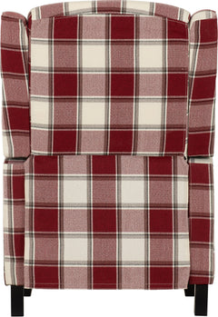 Kensington Recliner Chair Red Tartan Fabric