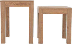 Leon Nest of 2 Tables Medium Oak Effect