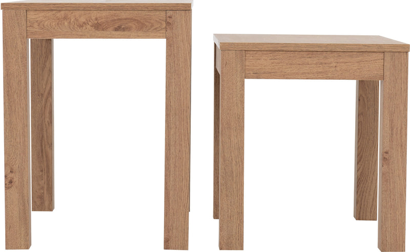 Leon Nest of 2 Tables Medium Oak Effect