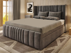 Wolves Upholstered Bed Frame Ottoman Storage Option