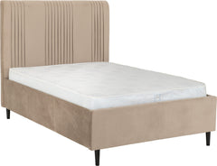 Maine 5' Bed Taupe Velvet Fabric